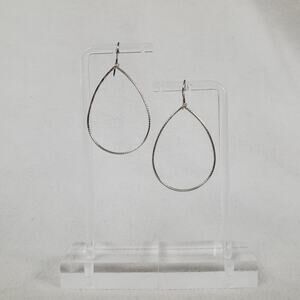 Silpada Sterling Silver "Slimline" Oval Earrings W2214 Teardrop Hoop